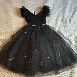 Girls black holiday dress